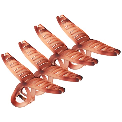 4pk 5.11" Gradient Brown Non-Slip Hair Claws/Clips