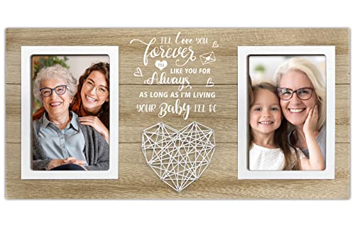 Cocomong Gifts for Grandma, Grandma Birthday Gifts Picture Frame, Grandma Gifts from Grandchildren, Granny, Nana Christmas Gifts - Holds 2 4x6 Inches Photos