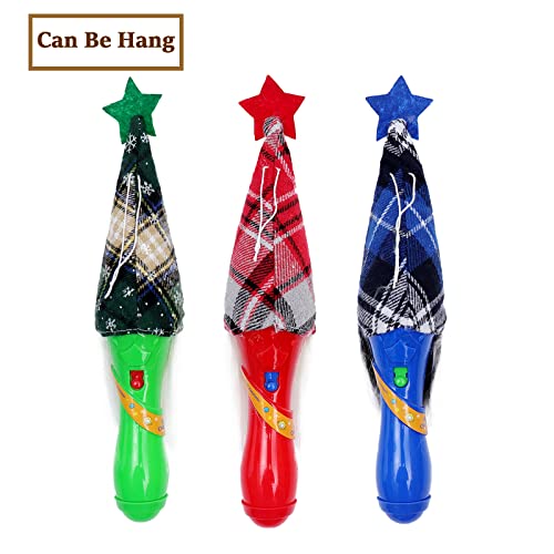 DXZMNCA Christmas Gnome, Hanging Handmade Plush Lights Nordic Swedish Elf Niss Scandinavian Gift for Holiday Party Home Decor Set of 3 (Plaid)