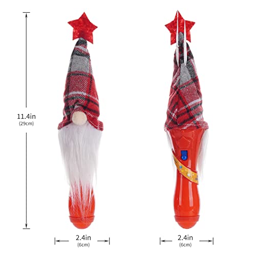 DXZMNCA Christmas Gnome, Hanging Handmade Plush Lights Nordic Swedish Elf Niss Scandinavian Gift for Holiday Party Home Decor Set of 3 (Plaid)