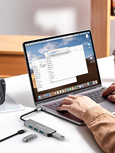 USB C Hub Docking Station USB Hub 4 in 1 with 4 USB 3.0 Ports Working for Windows and MacBook Pro AHALEA USB C Hub