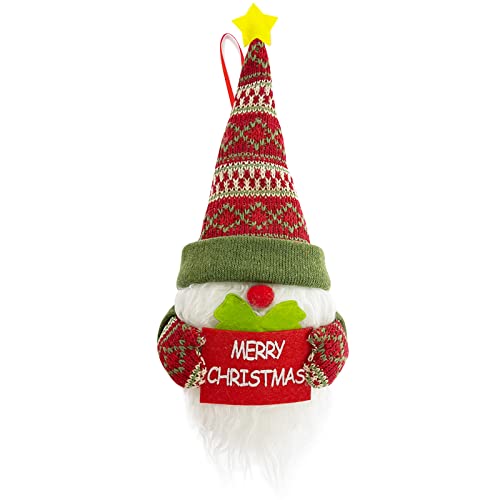 DANCELF Merry Christmas Hanging Sign Door Decoration,Winter Gnomes Wreaths Welcoming Front Door Signs for Holiday,Home, Party, Door Decor,New Year Sign Outdoor Farmhouse Wall Window Decoration