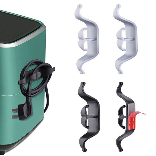 4pk Adhesive/Stick-On Appliance Cord Organizer/Winder/Wrapper/Holder