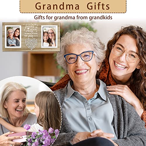 Cocomong Gifts for Grandma, Grandma Birthday Gifts Picture Frame, Grandma Gifts from Grandchildren, Granny, Nana Christmas Gifts - Holds 2 4x6 Inches Photos
