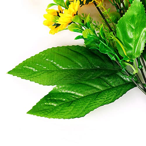 2pk Artificial Sunflower Bouquets w/ LED String Lights & Gold Metal Wall Mounts
