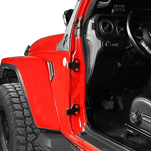 Hooke Road Wrangler Body Door Hinge Set Compatible with Jeep Wrangler JL 2-Door 2018-2023 (Set of 4 Hinges)