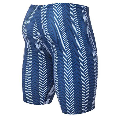 Xioker Boys Swim Jammers Kids Jammer for Swimming,Youth Compression Swimming Jammer Boy Swim Shorts UPF50+(Blue White S)