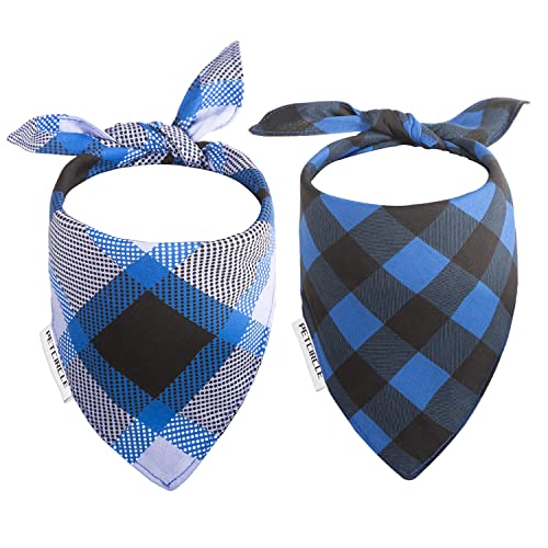 2pk Double Layer Dog/Cat/Pet Bandanas/Scarves for 6.7"-16" Neck