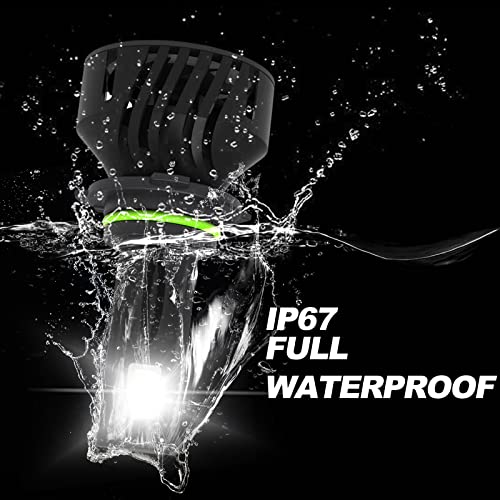 ML MILELE 9006/HB4 LED Headlight Bulbs, Upgrade 12000 Lumens 500% Brightness 6500K Cool White LED Bulb, Plug-and-Play Replacement Headlamp Bulbs Kit, IP68 Waterproof, Pack of 2