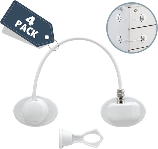 4pk Child Proof Lock w/ Strong Adhesive for Refrigerators, Cabinets, & More