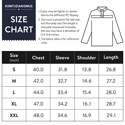 Mens-Polo-Shirts Long-Sleeve-Knit-Pullover Pure-Cotton Slim-Fit - Casual Fashion Lightweight Golf Top Breathable White XXL
