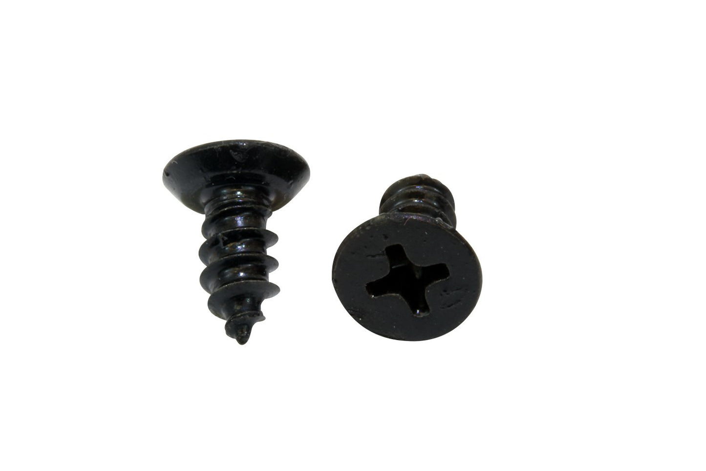 Durable #8 x 3/8'' Black Stainless Steel Flat Head Phillips Wood Screws, 25 Piece Set, Ideal for Saltwater and Freshwater Environments