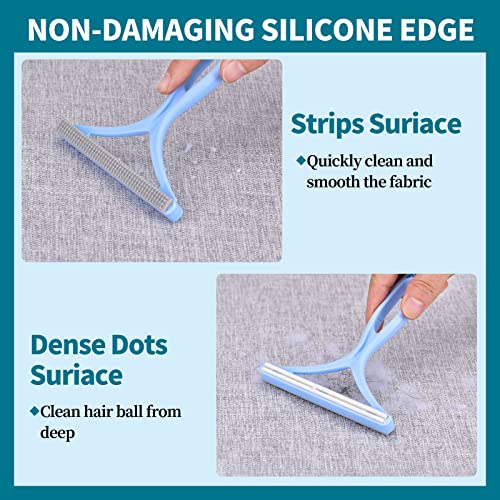 Pet Lint Remover, 4 Piece Set Best Pet Lint Remover, Dog Hair Remover Multi Fabric Edge and Carpet Scraper - Lint Cleaner for Furniture, Sofa, Carpet, Car, Clothes and Bedding