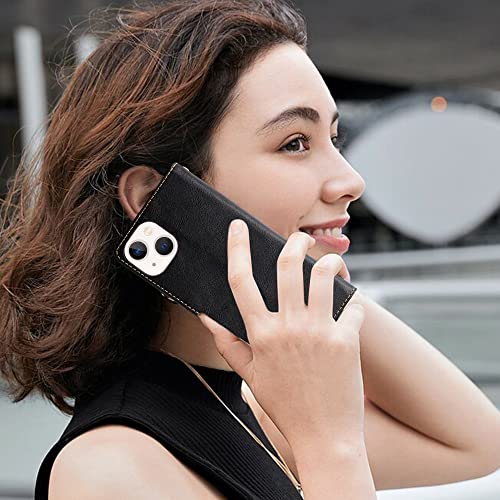 iPhone 14 Kickstand Wallet Case w/ 2 ea Screen/Camera Lens Protectors