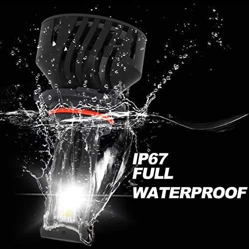 ML MILELE 9005/HB3 LED Headlight Bulbs, Upgrade 12000 Lumens 500% Brightness 6500K Cool White LED Bulb, Plug-and-Play Replacement Headlamp Bulbs Kit, IP68 Waterproof, Pack of 2