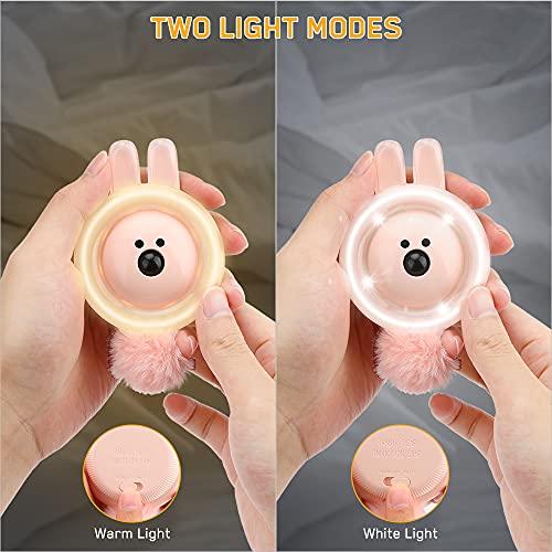 Brynnl Motion Sensor Light, Human Body Induction Lamp, Wireless Bedside Lamp, Rechargeable LED Night Light for Home, Kitchen, Hallway, Closet, Stairs, Bathroom (Pink)