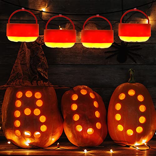 Halloween LED Pumpkin Lights with Remote Timer - Battery Operated Jack-O-Lantern Decor Electric Flameless Candle with Flickering Bright Light for Party Home Porch Fall Decorations - 4 Pack Set