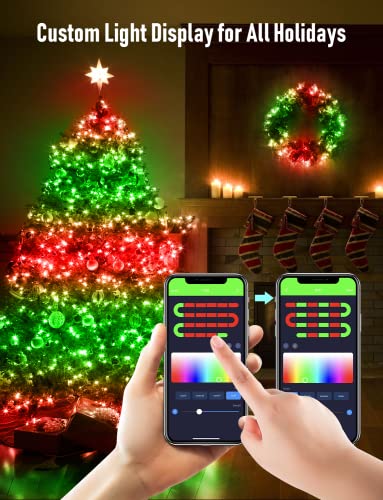 16ft RGB Color Changing Fairy Lights w/ Bluetooth App Control/20 Mode/Music Sync