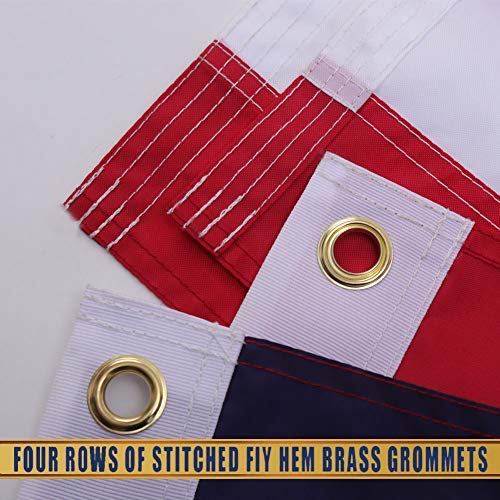 Luxury Embroidered 1x1.5 Ft American Flag with Bright Colors, Waterproof and UV-Resistant, Perfect for Outdoor Use
