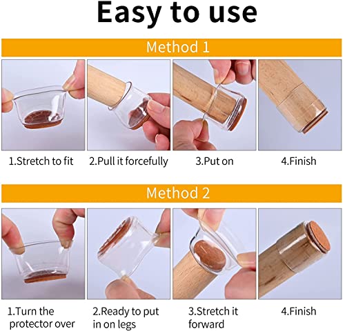 Furniture Sliders Leg Pads Non Slip Protecting 16 Pcs,Chair Legs Floor Protectors Round from Scratches and Noise Silicone Prevents Scratches Protect Hardwood & Tile Floors