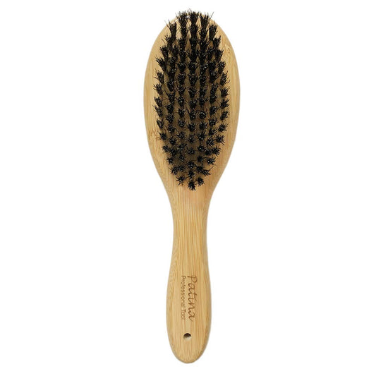 Japanese Design Natural Bamboo Boar Bristle Dog/Cat Brush for Shedding