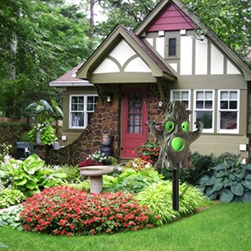 HUANGXIN Tree Stump Garden Decorations with Stake Outdoor Halloween Figurine Yard Sculptures Art for Landscape Patio Walkway Pathway Lawn Funny Gifts for Women Men Housewarming Birthday Gifts
