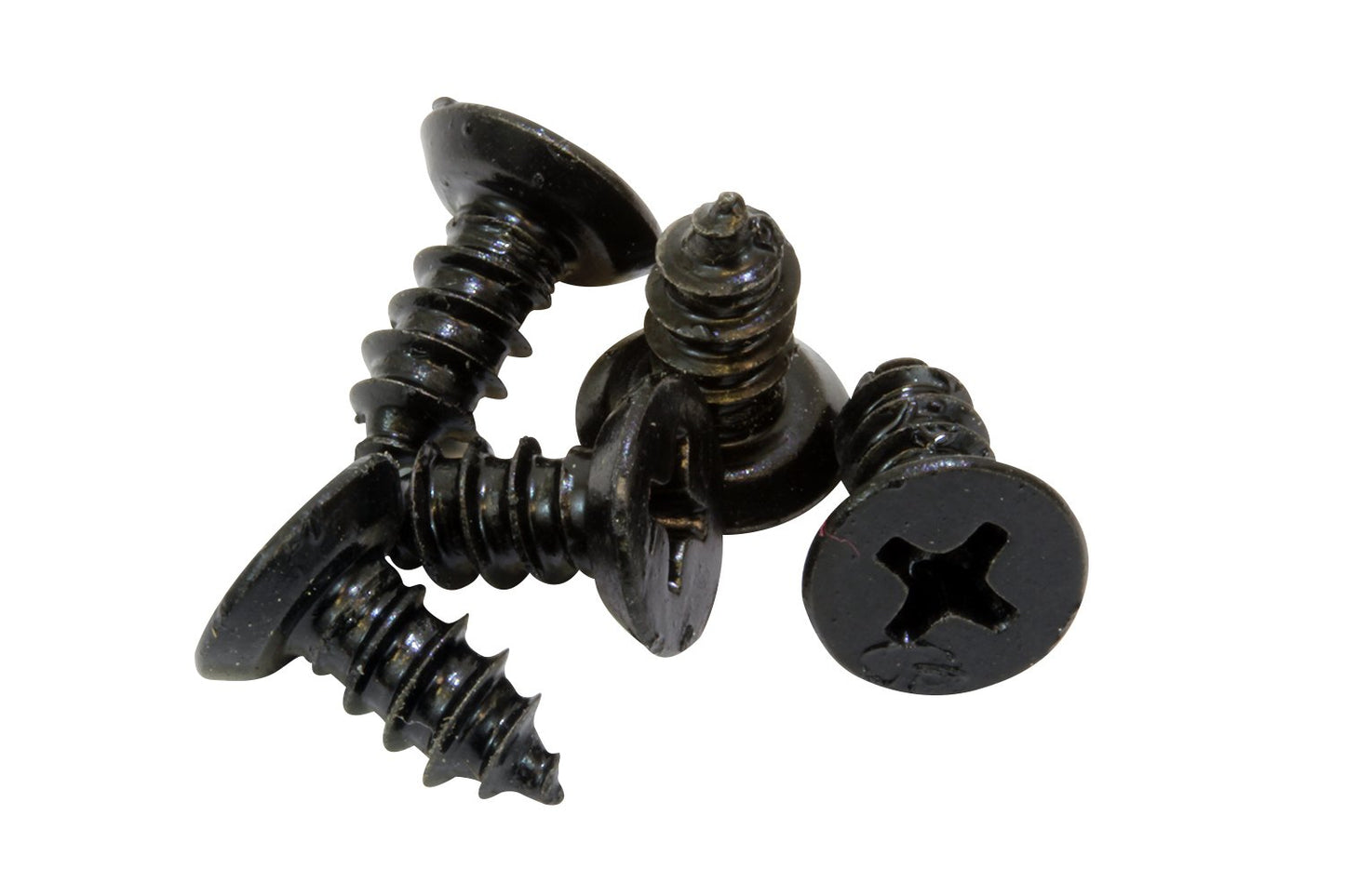 Durable #8 x 3/8'' Black Stainless Steel Flat Head Phillips Wood Screws, 25 Piece Set, Ideal for Saltwater and Freshwater Environments