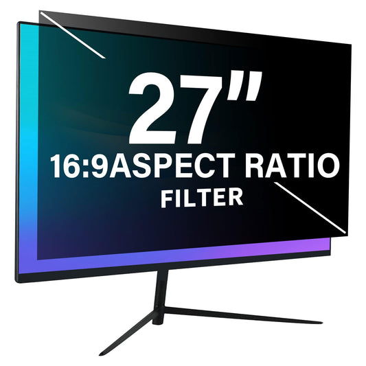 27" Removable 16:9 Anti-Glare Blue Light Block Computer Privacy Screen Filter