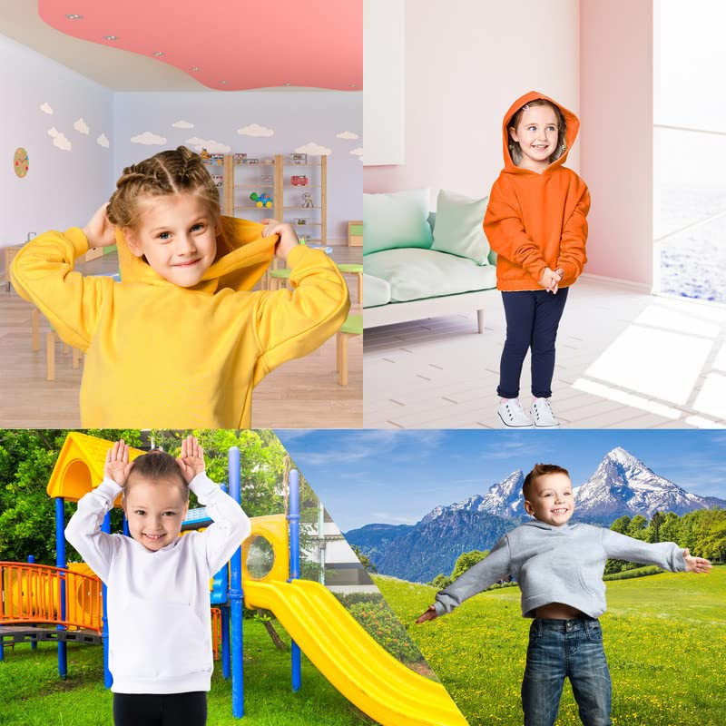 JIAHONG Kids Fashion Sweatshirts Soft Brushed Fleece Pullover Hoodie Casual Hooded Sweatshirts for Boys and Girls(Navy, l)