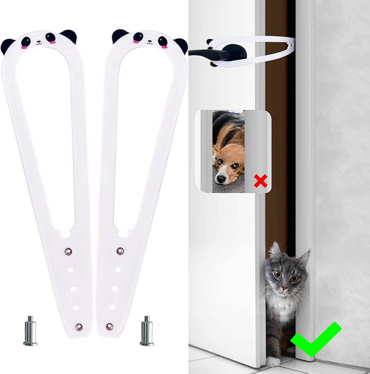 2pk Cat Door Holder Latch, Lets Cats In & Keeps Dogs Out of Litter/Food