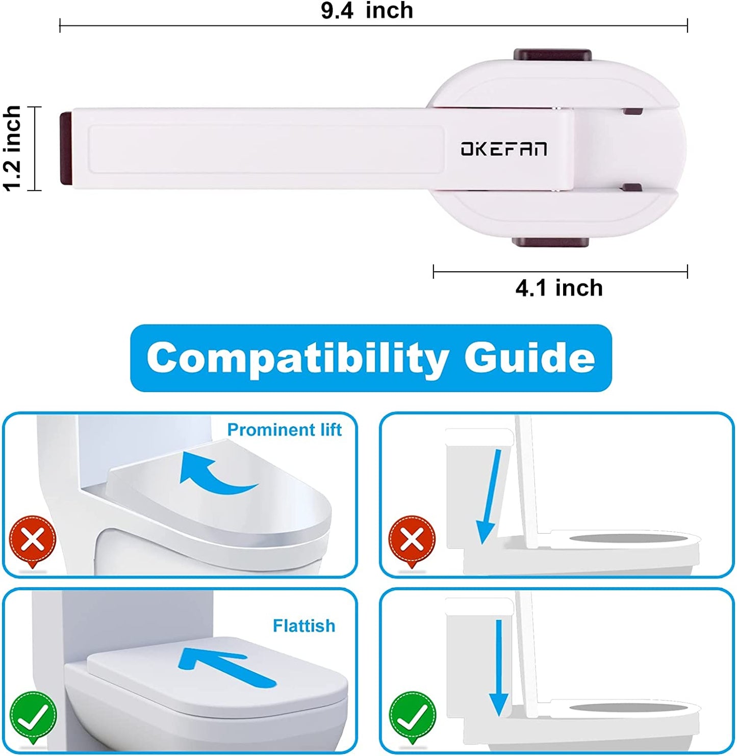 2pk No Drill Adhesive Baby/Child Toilet Seat Safety Lock