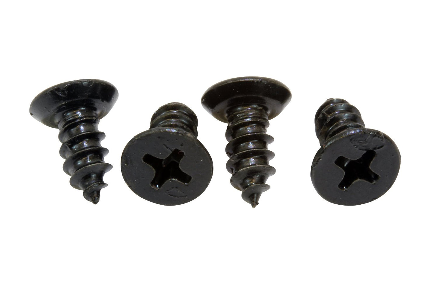 Durable #8 x 3/8'' Black Stainless Steel Flat Head Phillips Wood Screws, 25 Piece Set, Ideal for Saltwater and Freshwater Environments