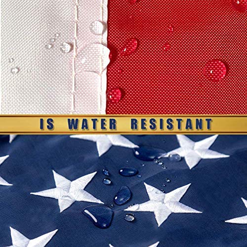 Luxury Embroidered 1x1.5 Ft American Flag with Bright Colors, Waterproof and UV-Resistant, Perfect for Outdoor Use