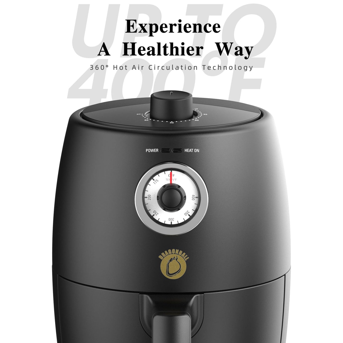 Retro Air Fryer 2 QT: Compact, Non Toxic, Dishwasher-Safe Mini Fryer for Small Spaces & Quick, Healthy Cooking