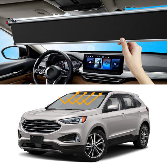 46.3" x 35.4" Retractable Vehicle Windshield Sunshade