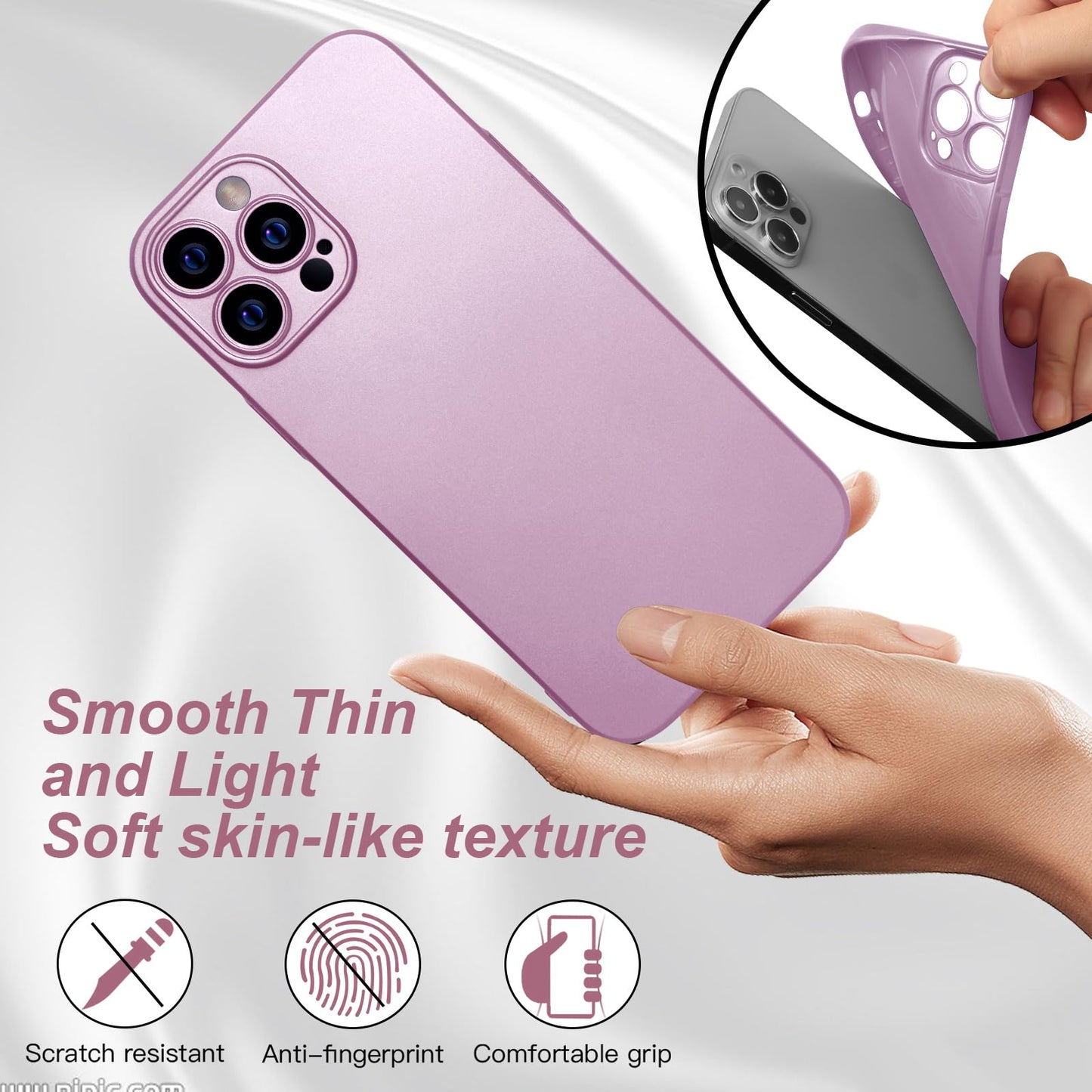 Metallic iPhone 13 Pro Max Case: Ultra-Thin, Shockproof, Wireless Charging Ready