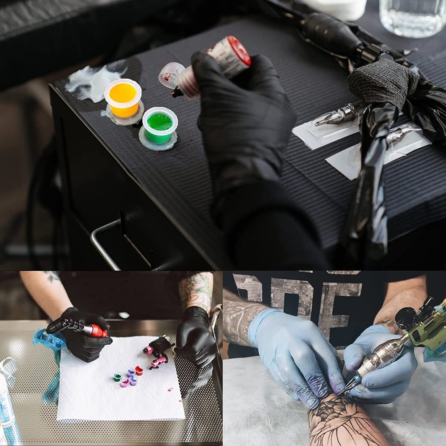 300pcs (100 Small/100 Medium/100 Large) Tattoo Ink Caps/Cups