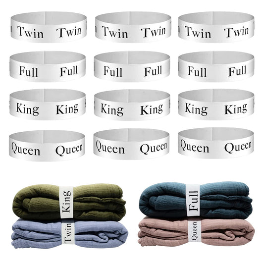 12pcs Bed Sheet Organizers & Storage Bands for Bedding - King, Queen, Full, Twin