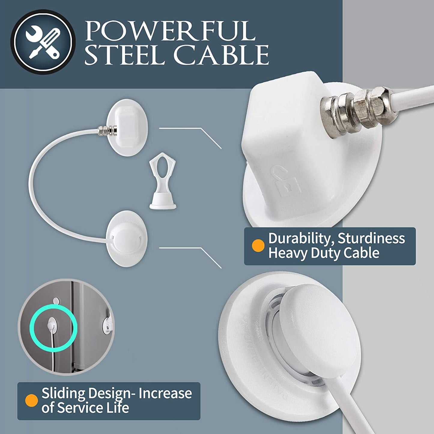 4pk Child Proof Lock w/ Strong Adhesive for Refrigerators, Cabinets, & More