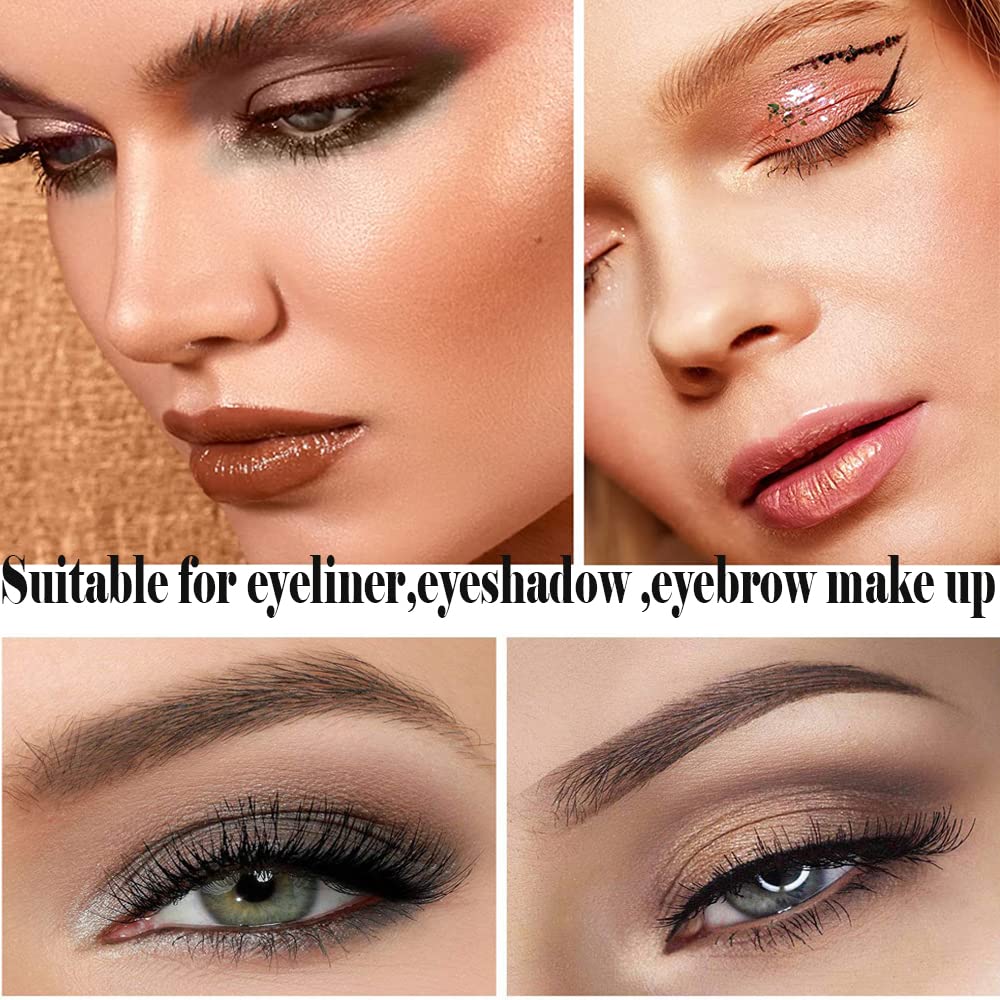 3pcs Ultra-Thin Angled Eyeliner/Eyebrow Makeup Brush Set
