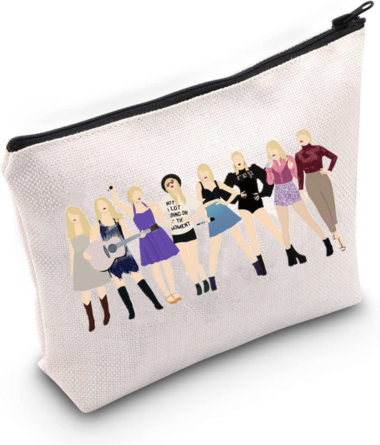 Singer/Music Lover Makeup Bag/Cosmetics Bag/Toiletry Organizer Zipper Pouch