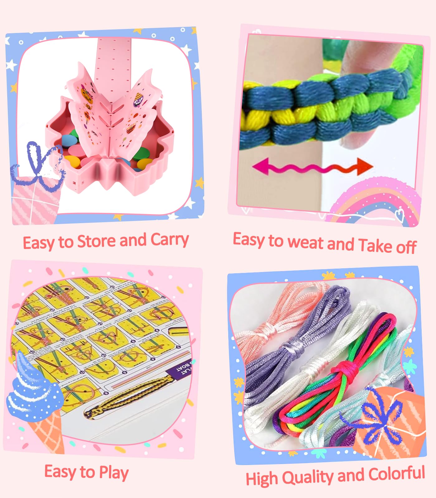 Friendship Bracelet Kit for Girls Ages 7-12 | DIY Craft & Travel Activity Set