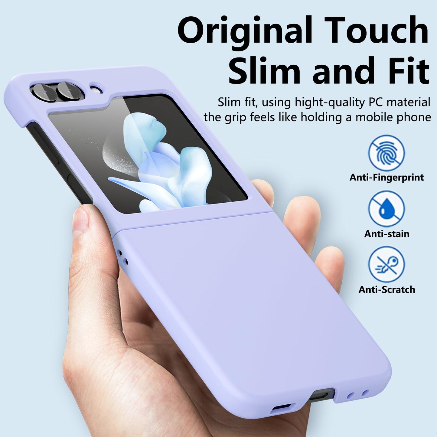 Purple Shockproof Samsung Galaxy Z Flip 5 Case