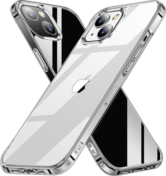 Shockproof iPhone 13 Case, Non-Yellowing, 15FT Military Grade Drop Protection, Scratch-Resistant, Slim, Non-Slip Grip, Raised Camera & Screen Guards, Crystal Clear, Durable Materials, 6.1 inches