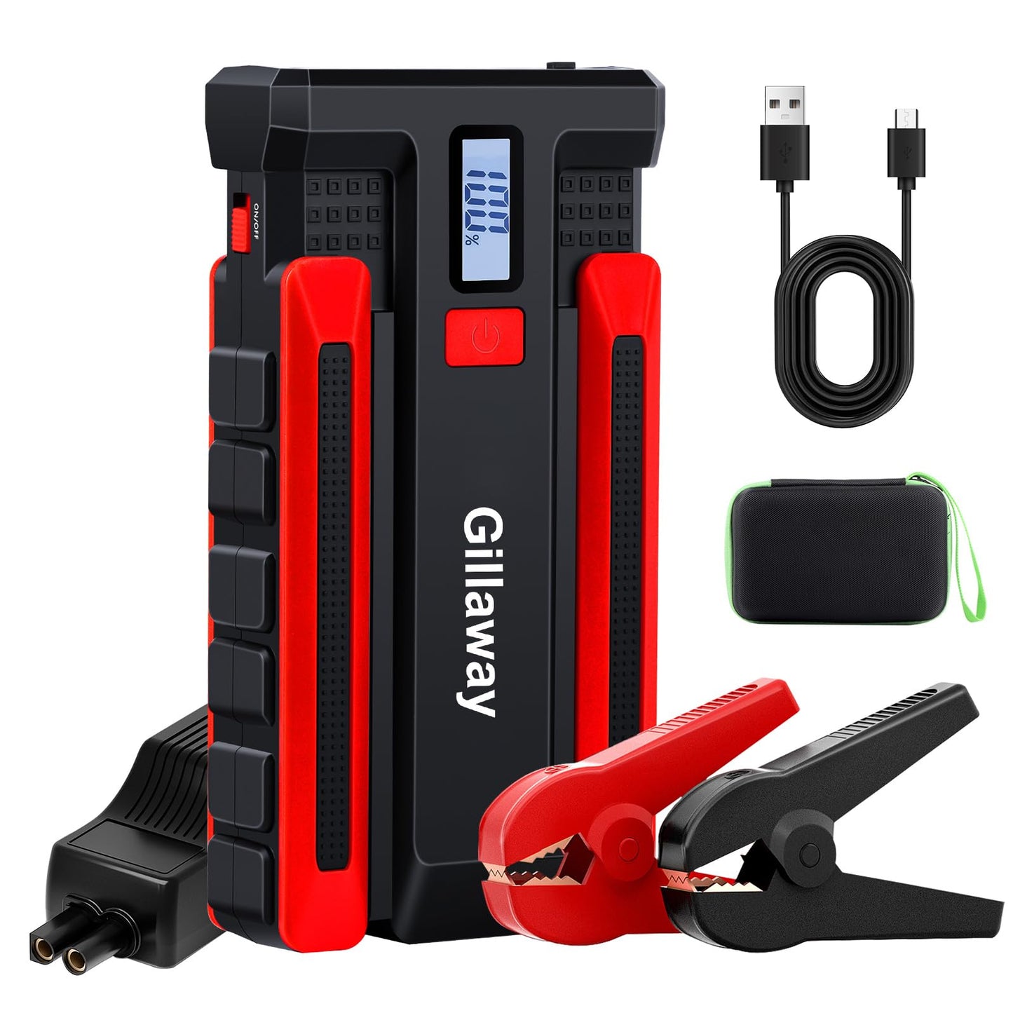1500A Peak Jump Starter Battery Pack: Portable, Multi-Vehicle Compatible, Advanced Safety Features, USB, LED Light - Perfect for Cars, Trucks, Boats, RVs