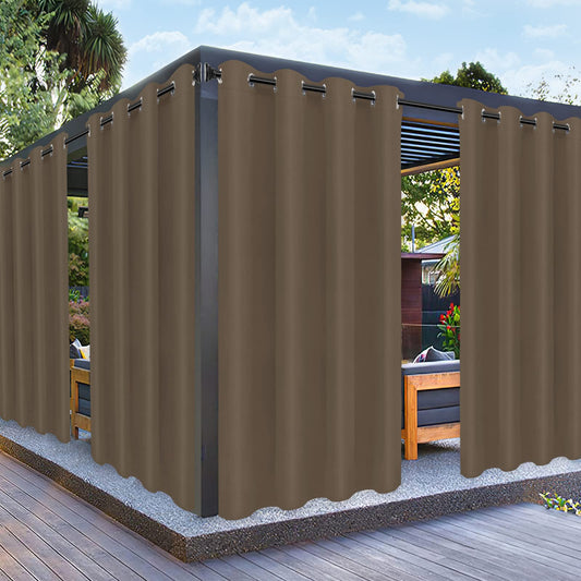 1 Panel 52"x95" Camel Brown Waterproof UV/Fade Resistant Outdoor Curtains