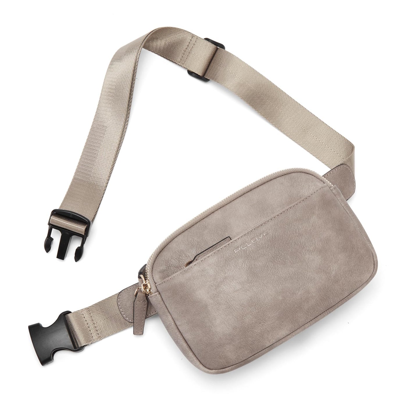 Fanny Packs for Women, Vegan Leather, Waterproof Chest Bag for Men, Fashion Waist Packs for Running, Crossbody Bags, Adjustable Belt Bag, Multi-Pocket Structure, Durable Material - Gray