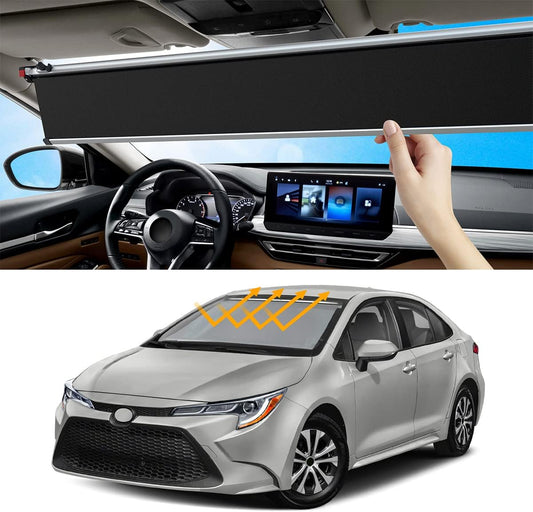40.7" x 35.4" Retractable Vehicle Windshield Sunshade
