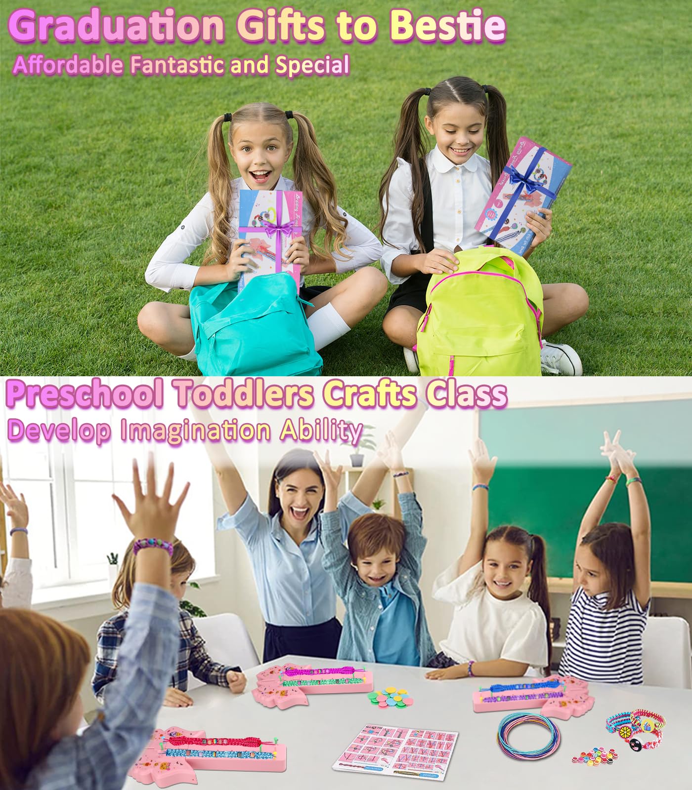 Friendship Bracelet Kit for Girls Ages 7-12 | DIY Craft & Travel Activity Set