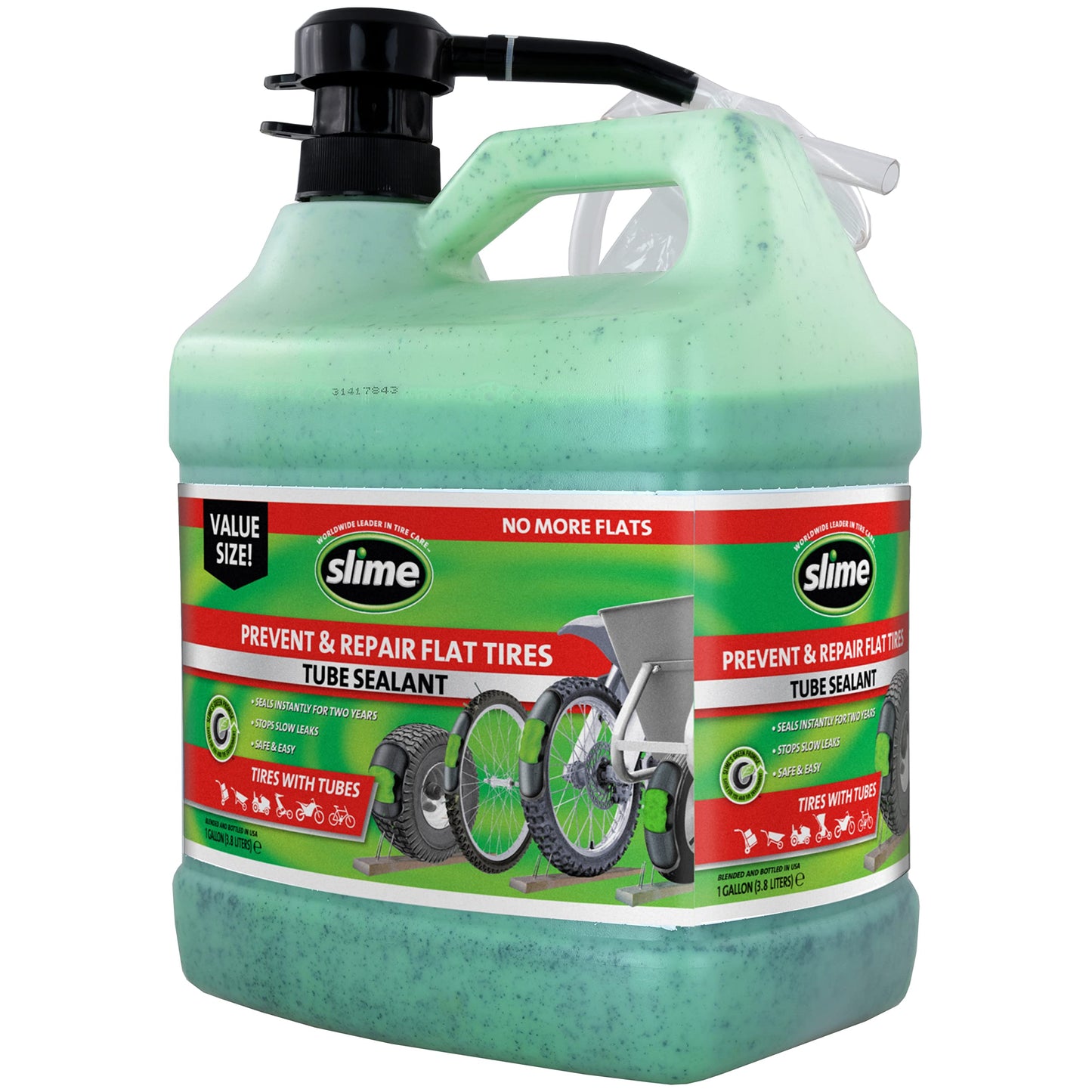 1 Gallon Slime 10162 Bike Tube Puncture Repair Sealant w/ Pump